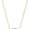 Delilucky Elisa Pendant Necklace for Women, Fashion Jewelry, 14k Gold-Plated