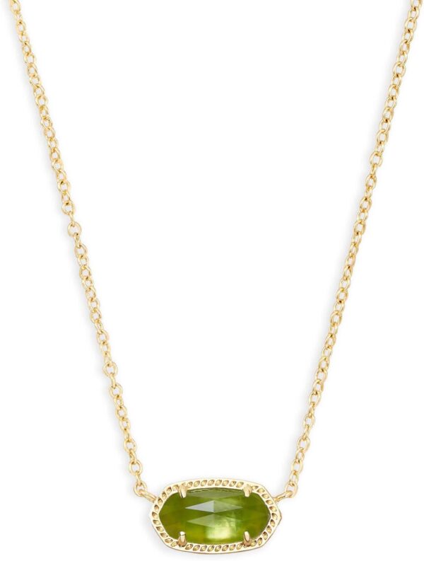 Delilucky Elisa Pendant Necklace for Women, Fashion Jewelry, 14k Gold-Plated
