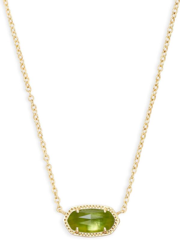 Delilucky Elisa Pendant Necklace for Women, Fashion Jewelry, 14k Gold-Plated